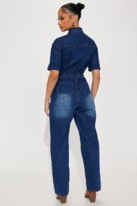 Searching For Your Love Denim Jumpsuit - Medium Wash sold by Fashion Nova
