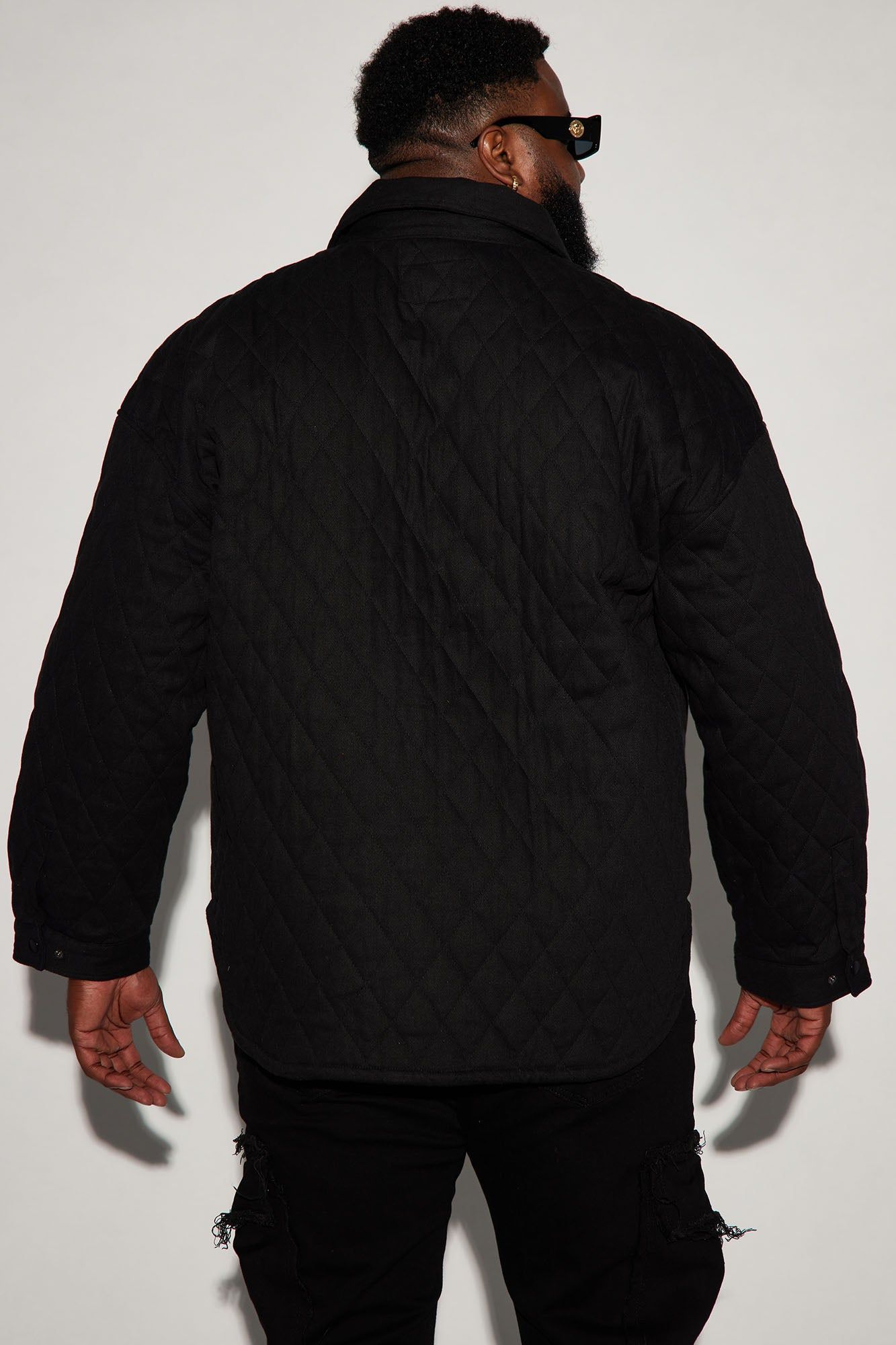 Monroe Twill Quilted Shacket - Black sold by Fashion Nova product image thumbnail 8