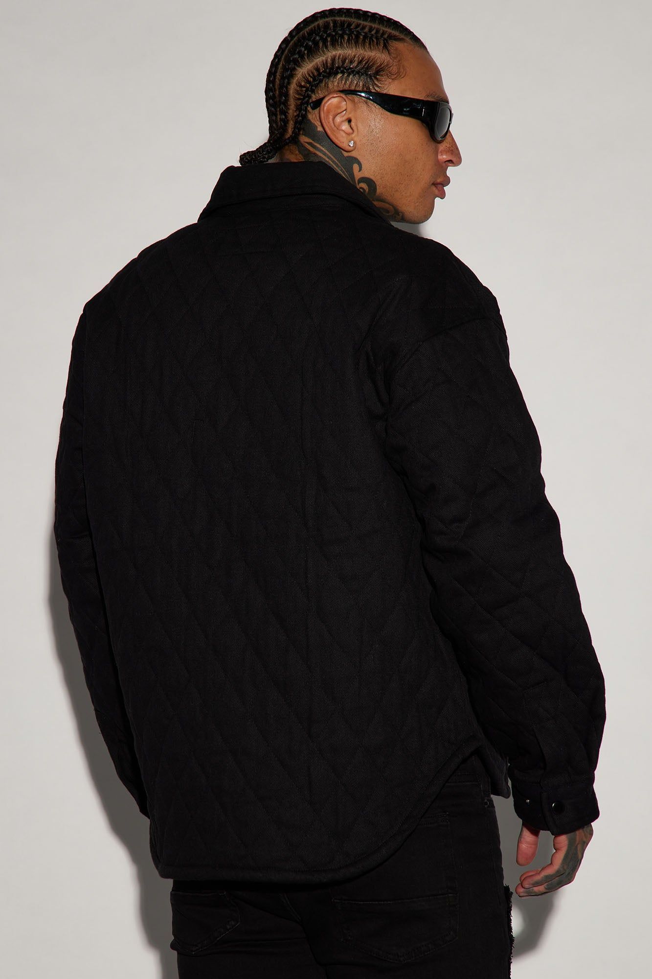 Monroe Twill Quilted Shacket - Black sold by Fashion Nova product image thumbnail 5