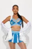 Southern Cheer Cutie 5 Piece Costume Set - Blue/combo sold by Fashion Nova