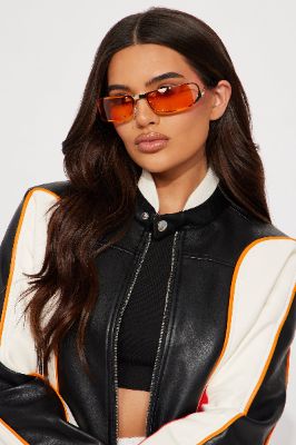 Chasing Sunsets Sunglasses - Orange sold by Fashion Nova