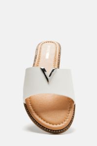 Devan Flat Sandals - White sold by Fashion Nova