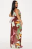 Living Tropical Maxi Dress - Chocolate/Combo sold by Fashion Nova