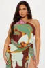 Living Tropical Maxi Dress - Chocolate/Combo sold by Fashion Nova