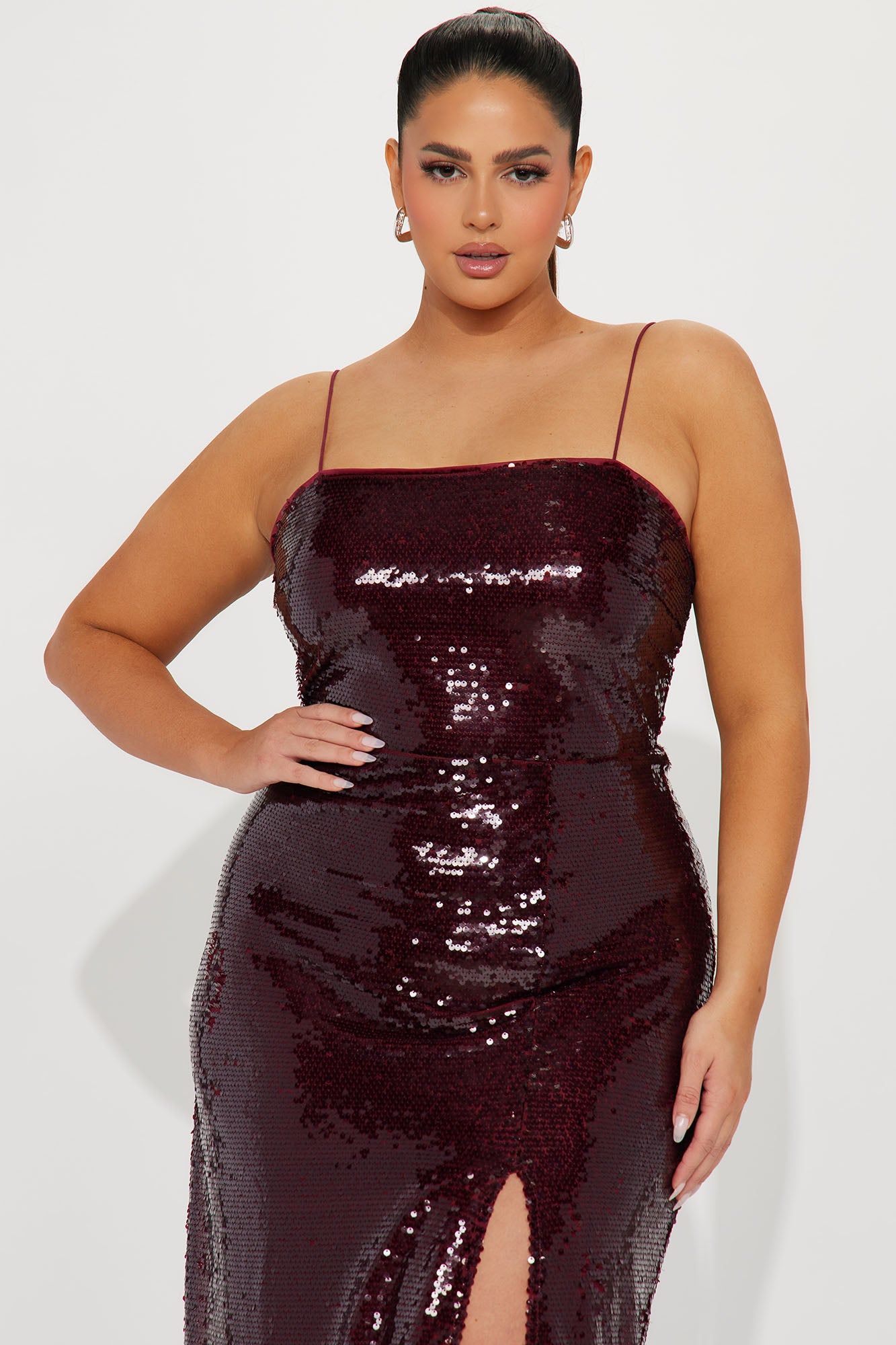 Bailey Sequin Gown - Burgundy sold by Fashion Nova product image thumbnail 5