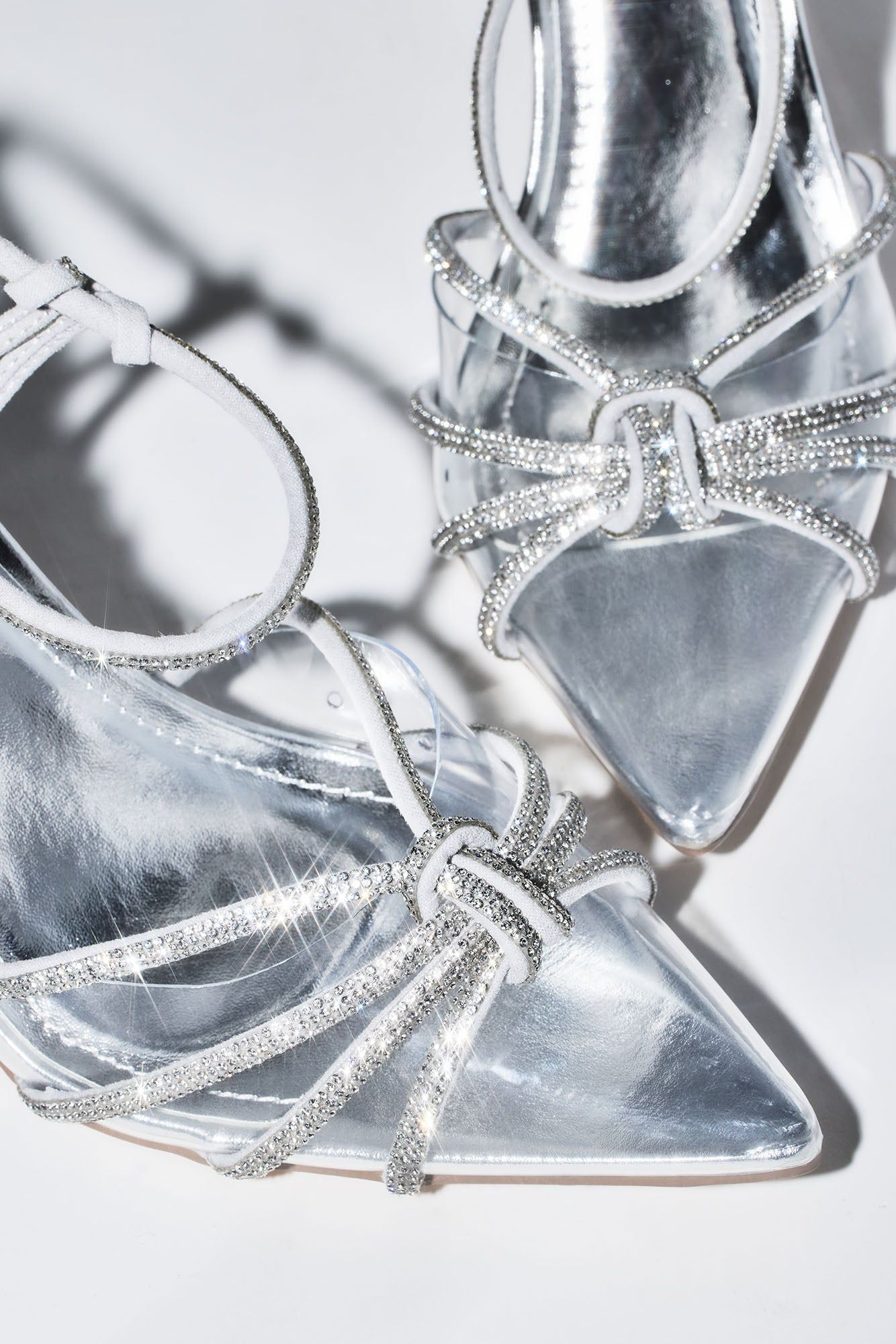 Dressed Up For You Embellished Heeled Sandals - Silver sold by Fashion Nova product image thumbnail 3