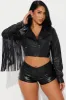 Western Fringe Jacket - Black sold by Fashion Nova