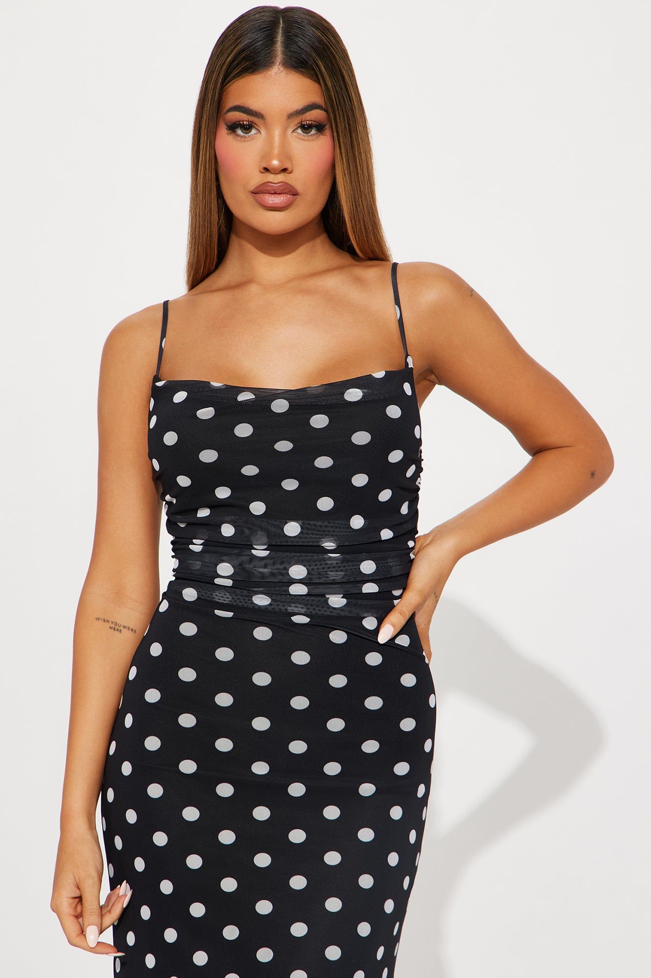 Sara Polka Dot Maxi Dress - Black/White sold by Fashion Nova product image thumbnail 2
