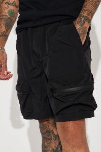 I Got This Nylon Cargo Shorts - Black sold by Fashion Nova