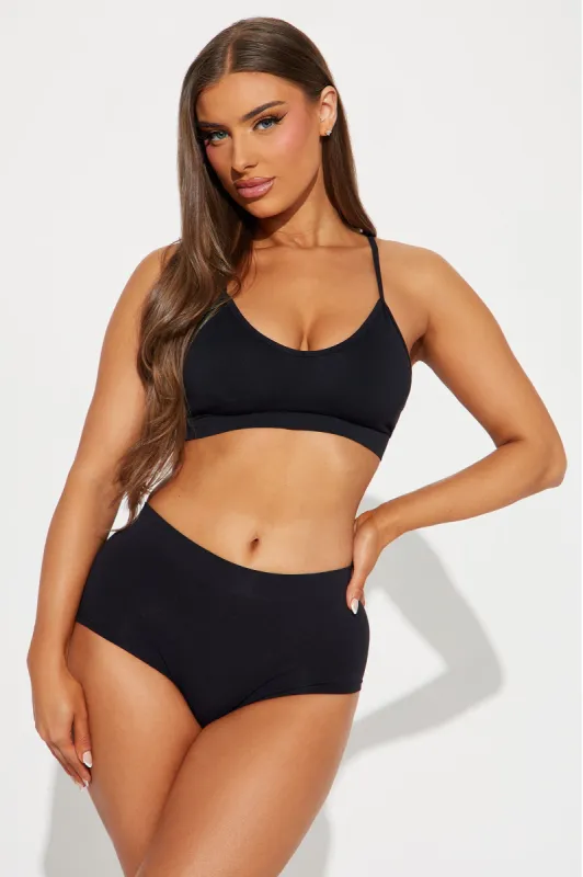 Easy Fit Seamless Boyshort 5 Pack Panties - Black/combo sold by Fashion Nova