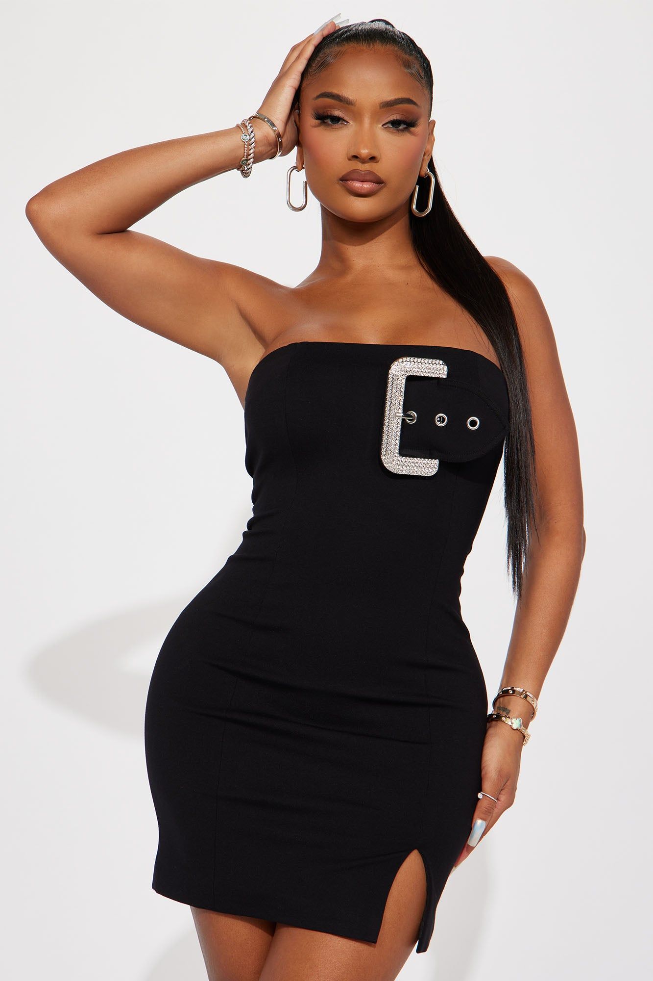 Isabelle Embellished Mini Dress - Black sold by Fashion Nova product image thumbnail 2