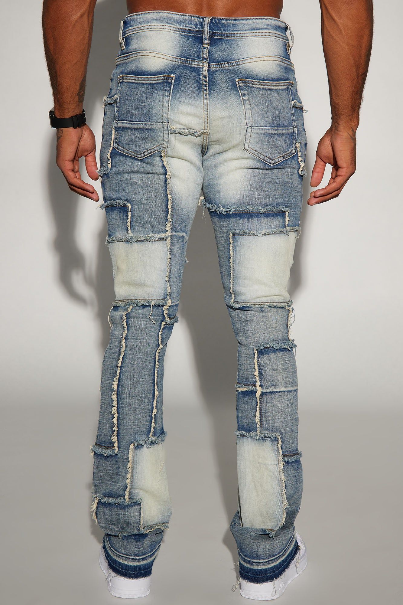 Square Up Stacked Skinny Flare Jeans - Light Wash sold by Fashion Nova product image thumbnail 5