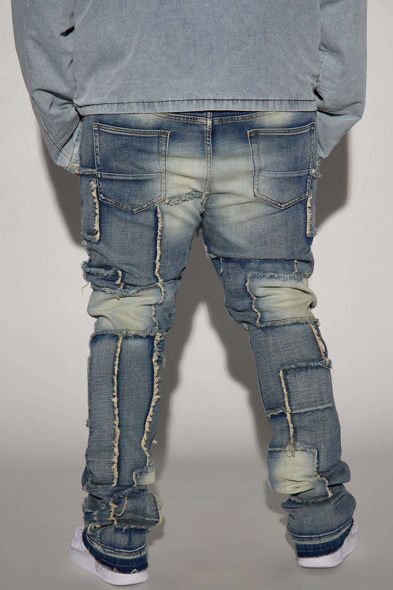 Square Up Stacked Skinny Flare Jeans - Light Wash sold by Fashion Nova product image thumbnail 7