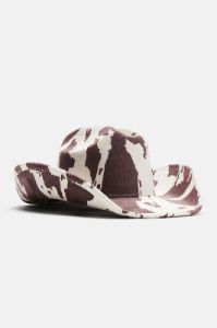 Mooving And Grooving Cowboy Hat - White/combo sold by Fashion Nova
