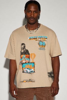 High Speed Oversized Short Sleeve Tee - Taupe sold by Fashion Nova