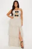 Elegant Polka Dot Maxi Dress - Cream/combo sold by Fashion Nova