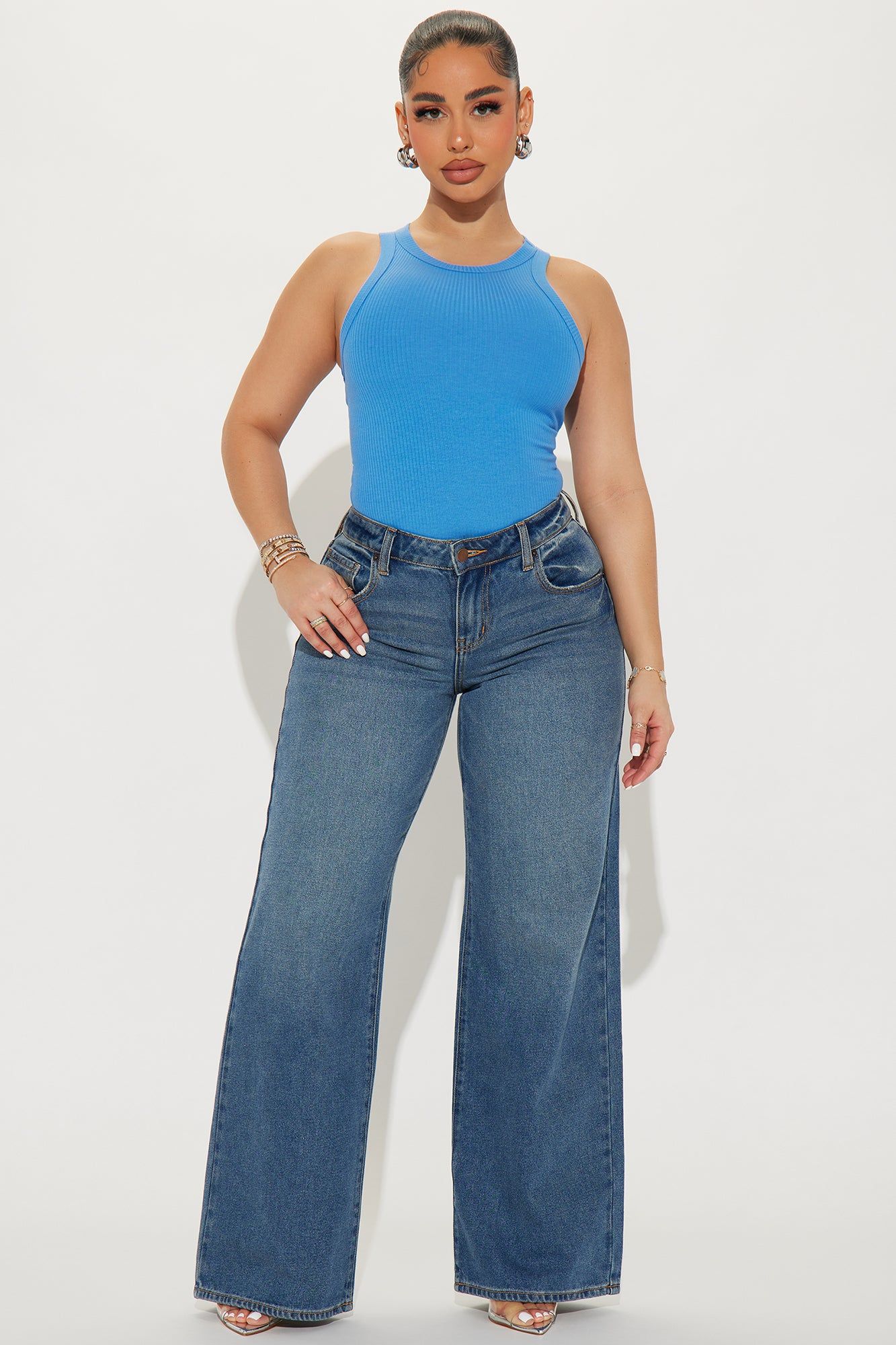 Reina Ribbed Tee - Blue sold by Fashion Nova product image thumbnail 2