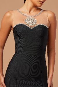 Arielle Embellished Bandage Gown - Black sold by Fashion Nova