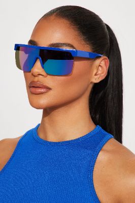 Sunny Days Are Here Sunglasses - Blue sold by Fashion Nova
