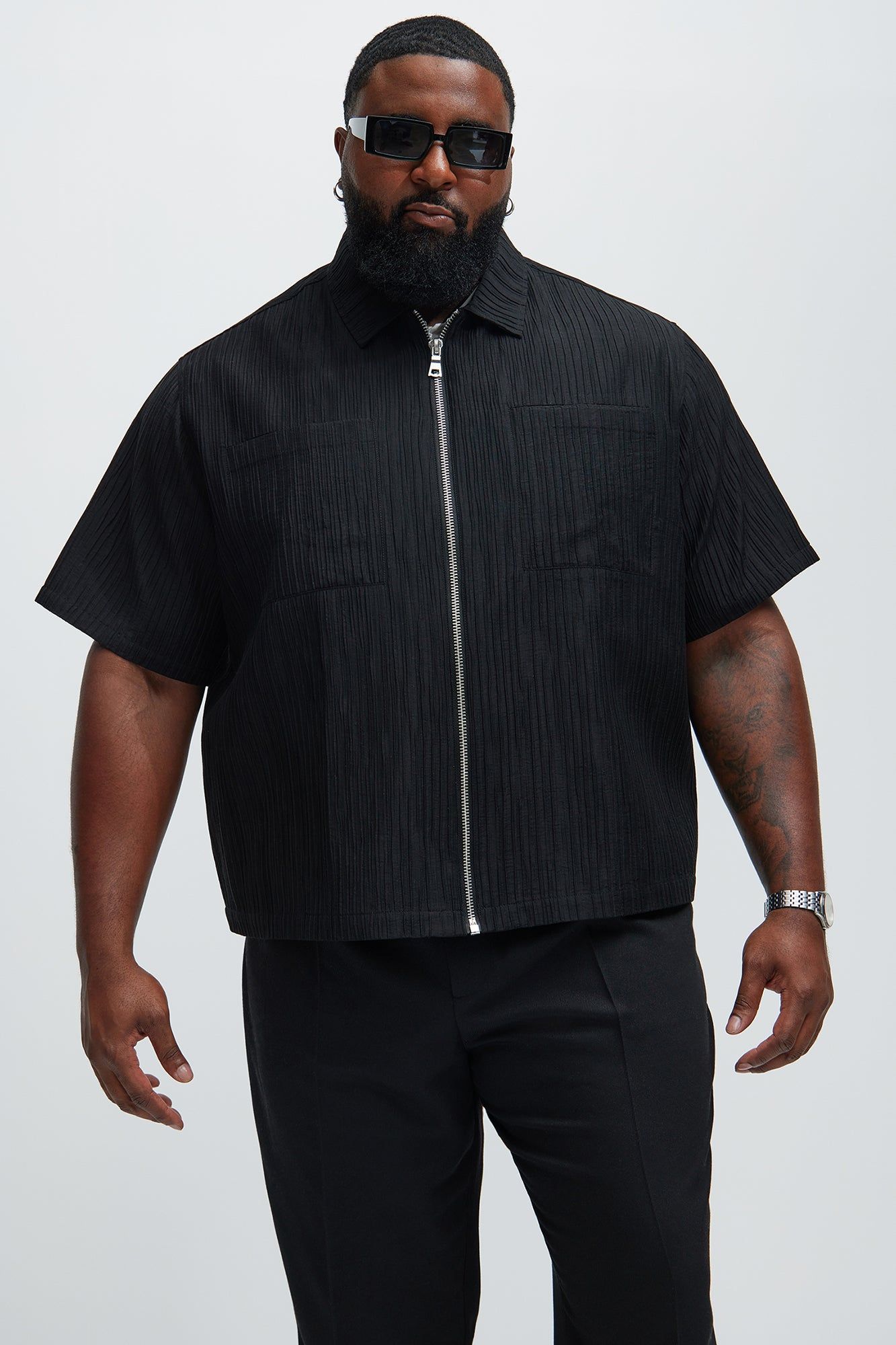 Niles Textured Shirt - Black sold by Fashion Nova product image thumbnail 5