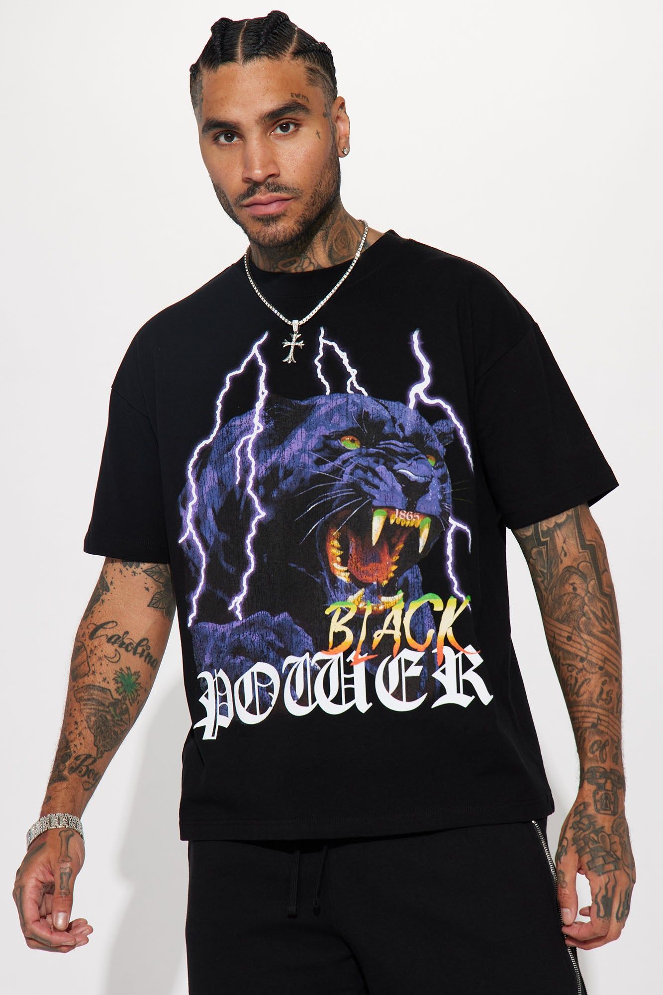Black Power Short Sleeve Tee - Black sold by Fashion Nova