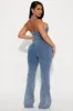 Capri Denim Washed Jumpsuit - Medium Wash sold by Fashion Nova