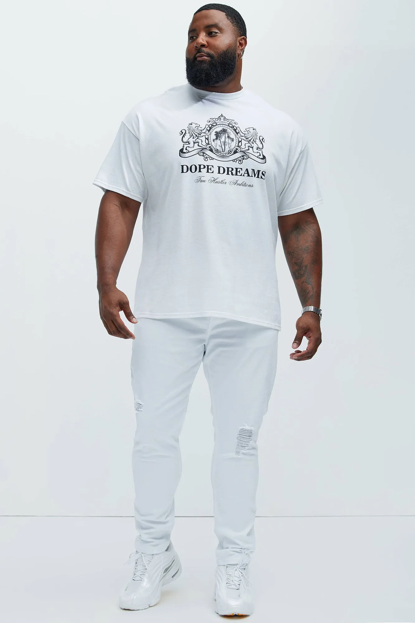 Dope Dreams And Ambitions Short Sleeve Tee - White sold by Fashion Nova product image thumbnail 5