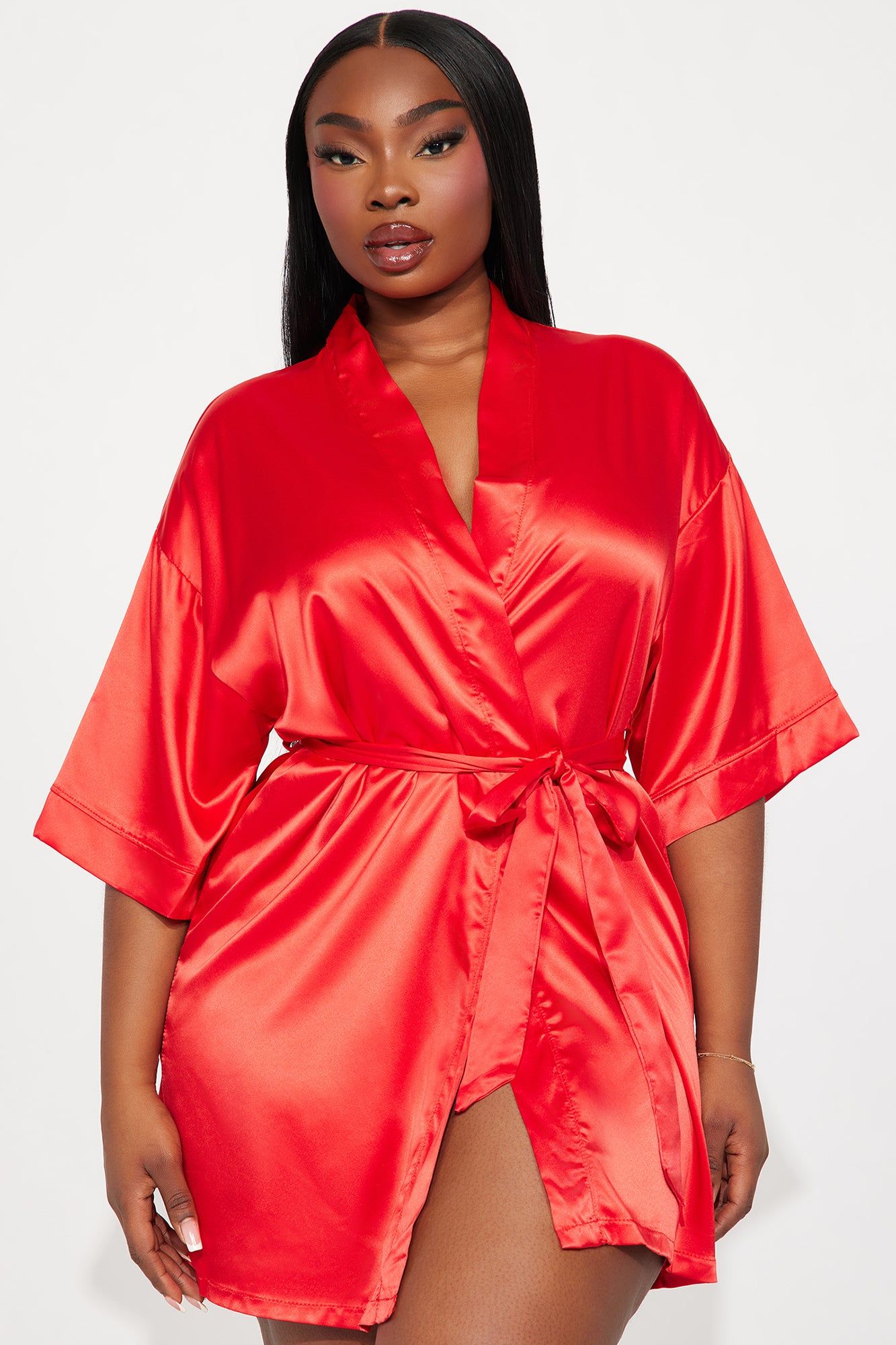 Getting Ready For You Satin Robe - Red sold by Fashion Nova product image thumbnail 3