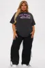 Saweetie Icy Girls Washed Tee - Charcoal sold by Fashion Nova