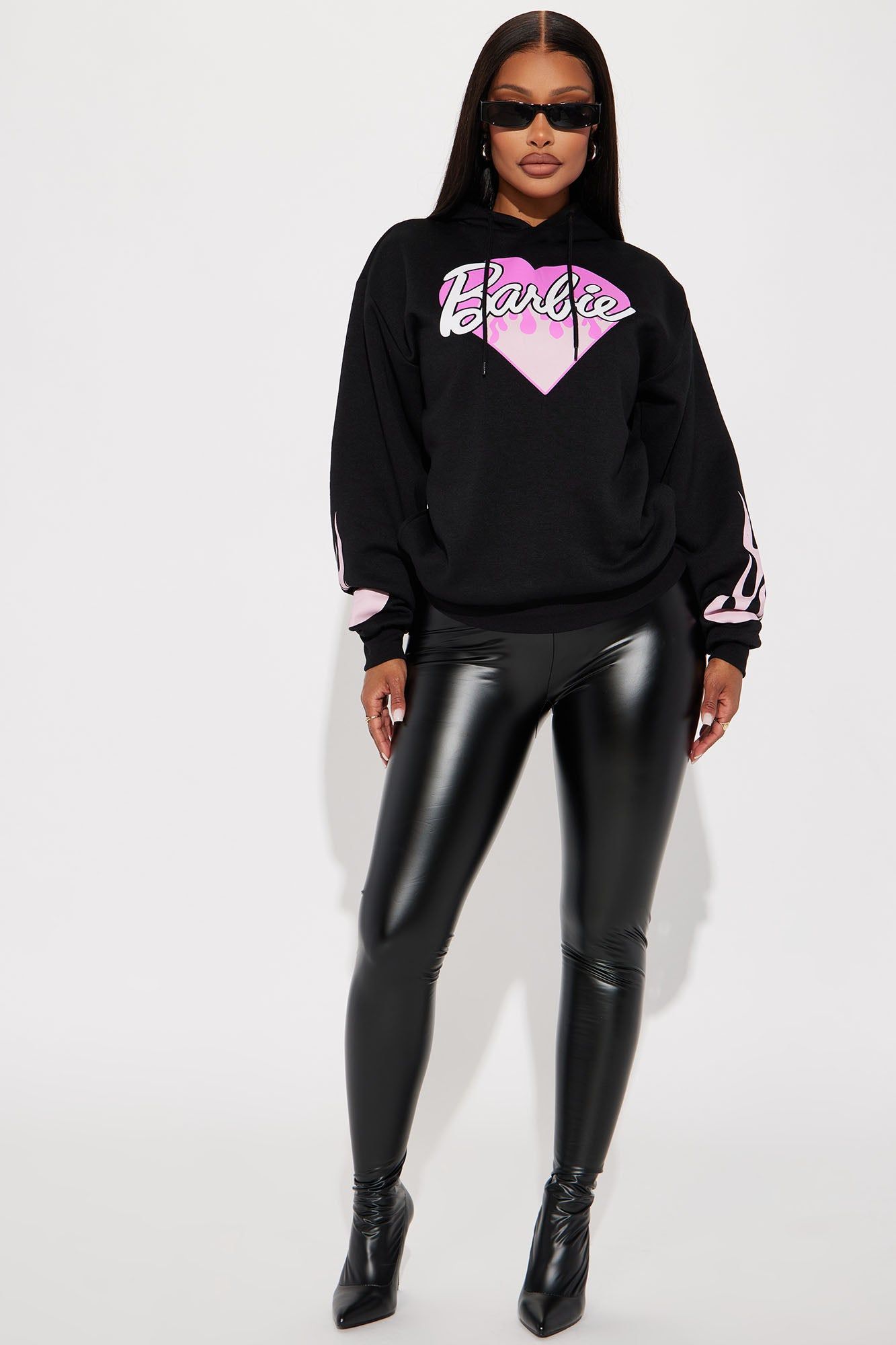 Playing Heart To Get Barbie Hoodie - Black sold by Fashion Nova product image thumbnail 2