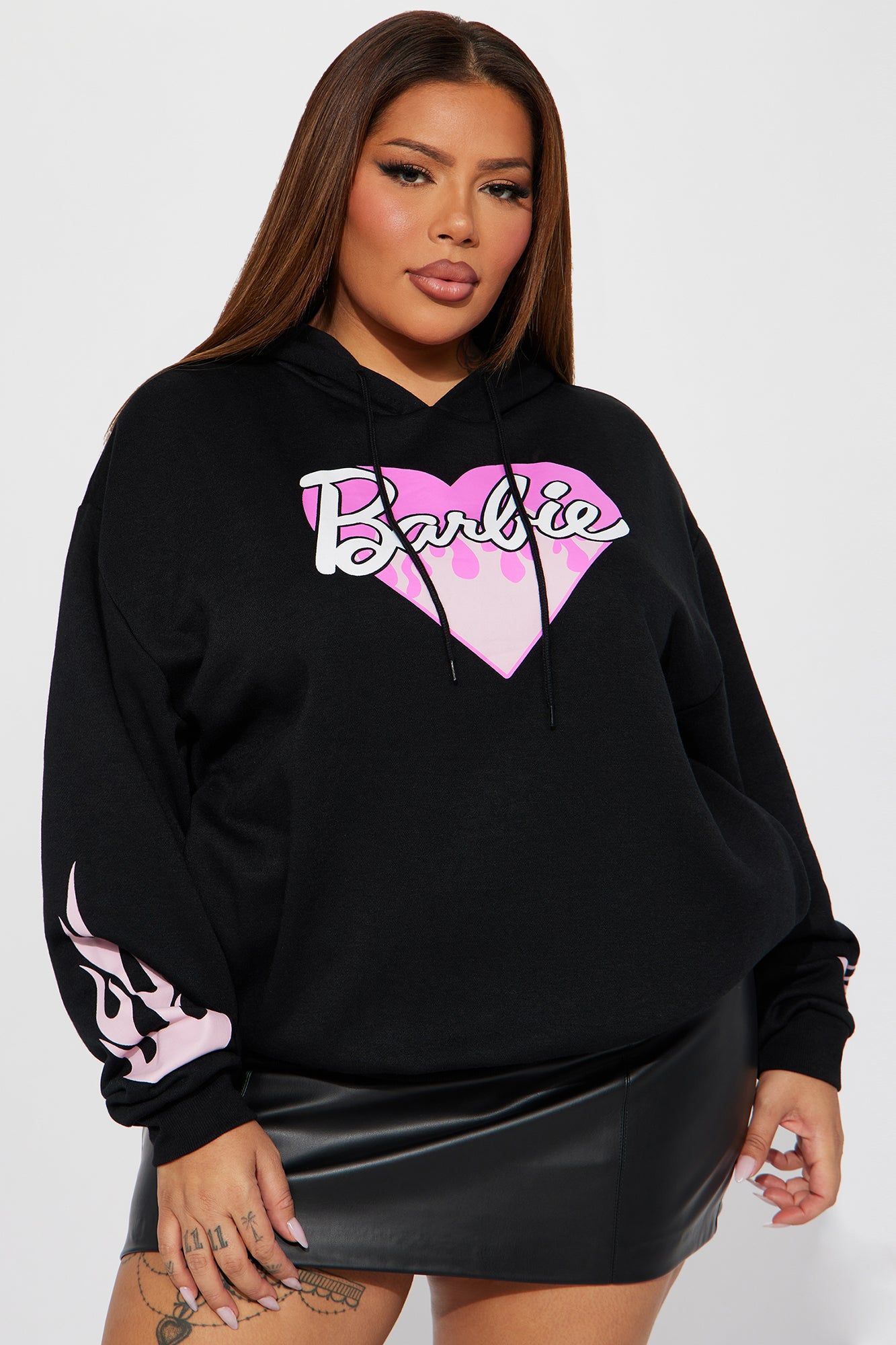 Playing Heart To Get Barbie Hoodie - Black sold by Fashion Nova product image thumbnail 6