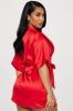 Getting Ready For You Satin Robe - Red sold by Fashion Nova