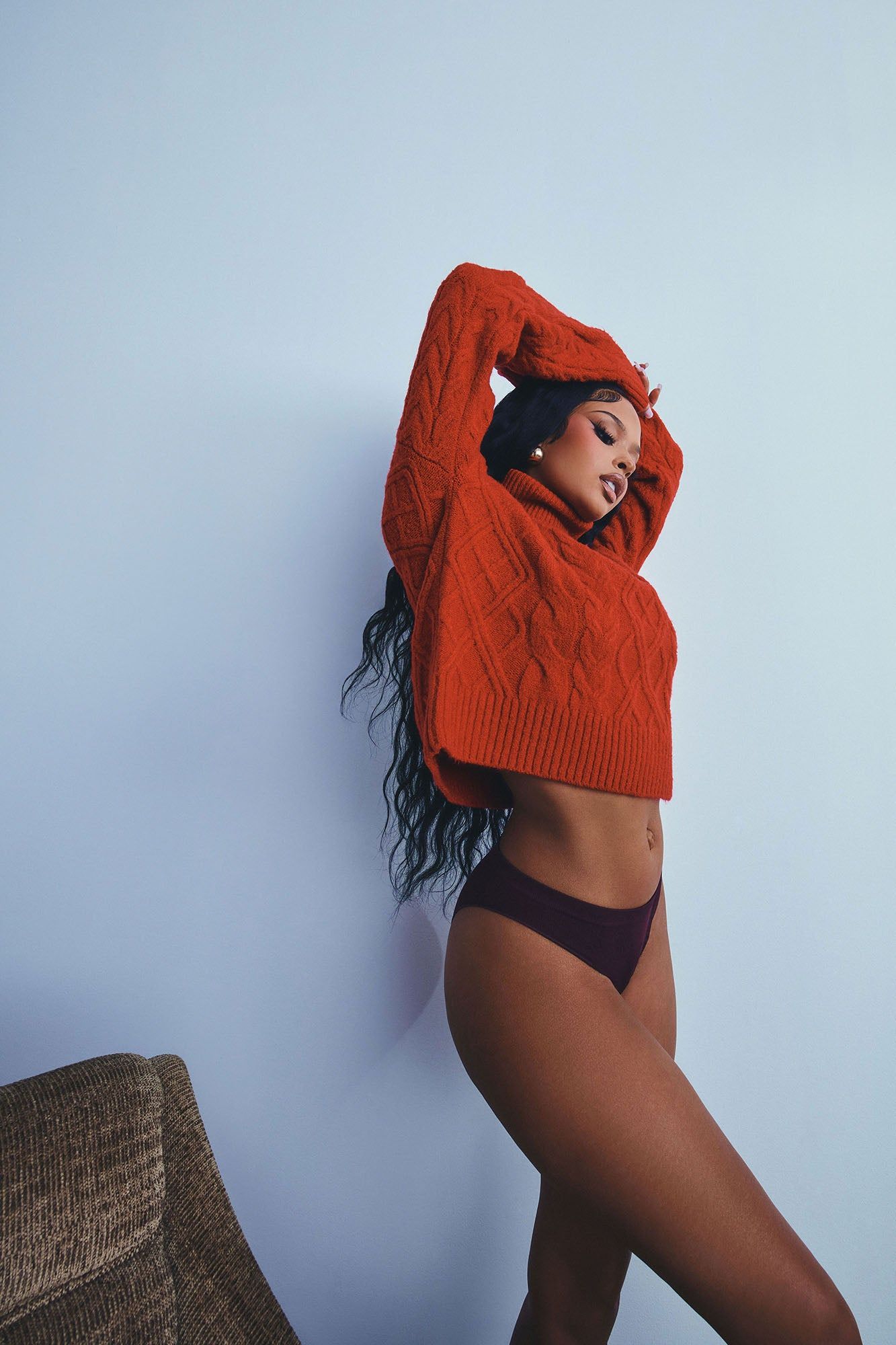 Endless Cuddles Cable Knit Sweater - Red sold by Fashion Nova product image thumbnail 2