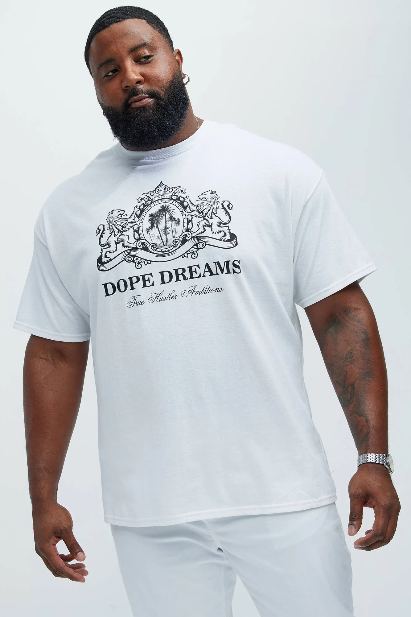 Dope Dreams And Ambitions Short Sleeve Tee - White sold by Fashion Nova product image thumbnail 4