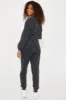 Mini Feeling Good Fleece Jogger Set - Charcoal sold by Fashion Nova