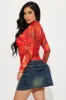 Cabo Sunsets Mesh Bodysuit - Red/combo sold by Fashion Nova