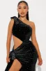 Katia Velvet Maxi Dress - Black sold by Fashion Nova