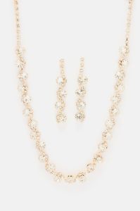 Way Too Pretty Necklace And Earring Set - Gold sold by Fashion Nova