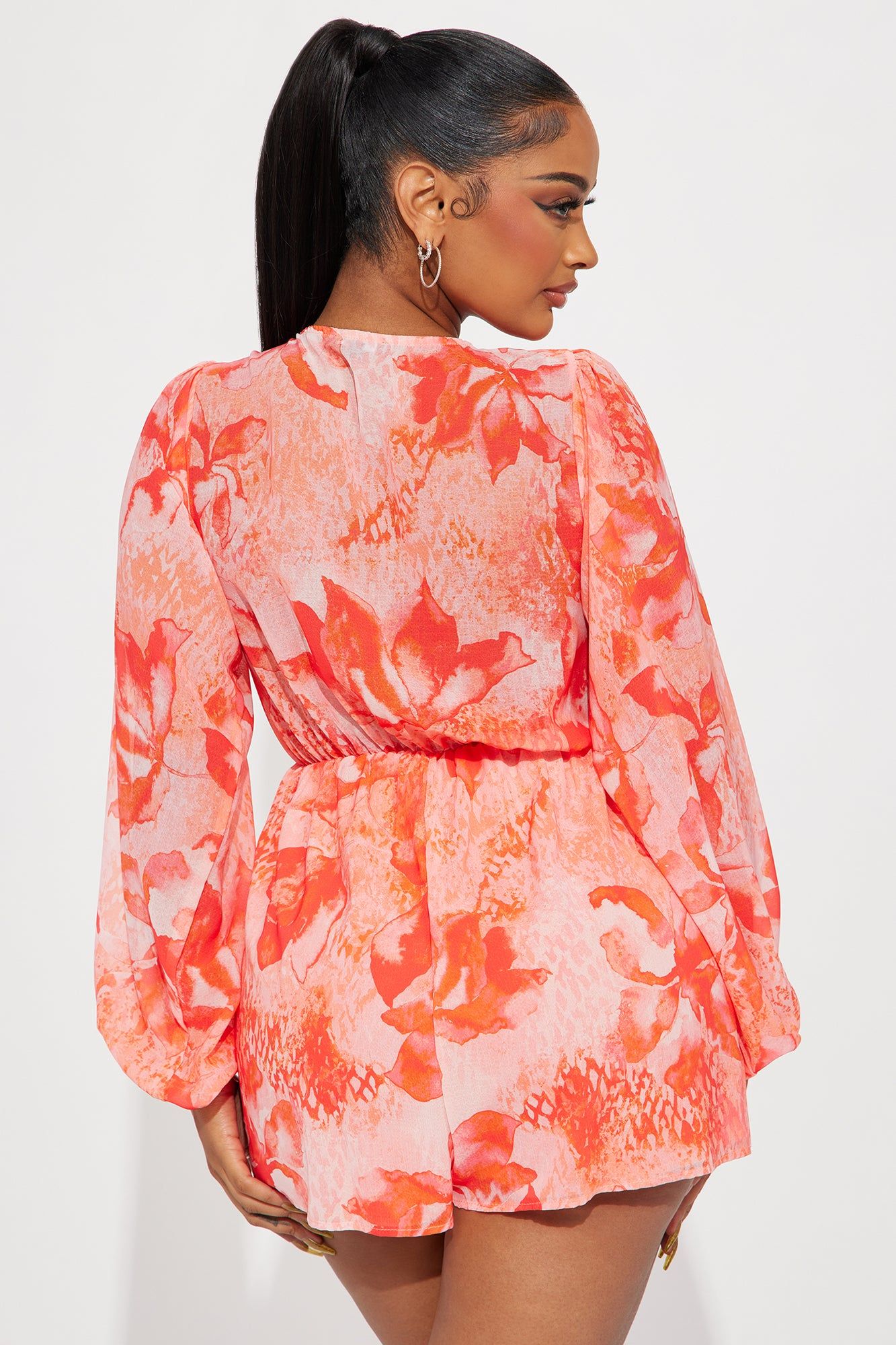 Want It My Way Romper - Coral/combo sold by Fashion Nova product image thumbnail 3
