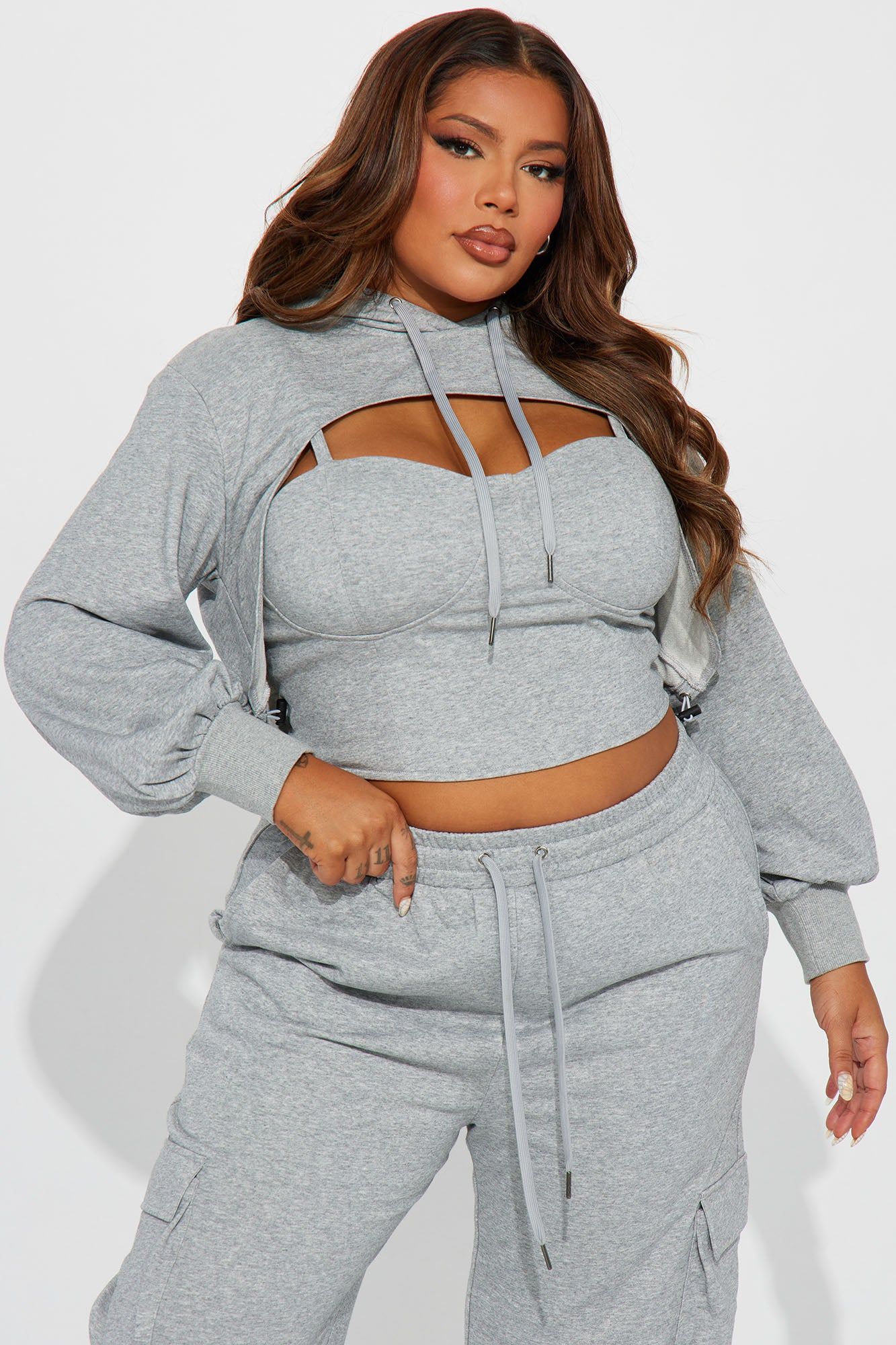 Never Blend In 3 Piece Pant Set - Grey sold by Fashion Nova product image thumbnail 5