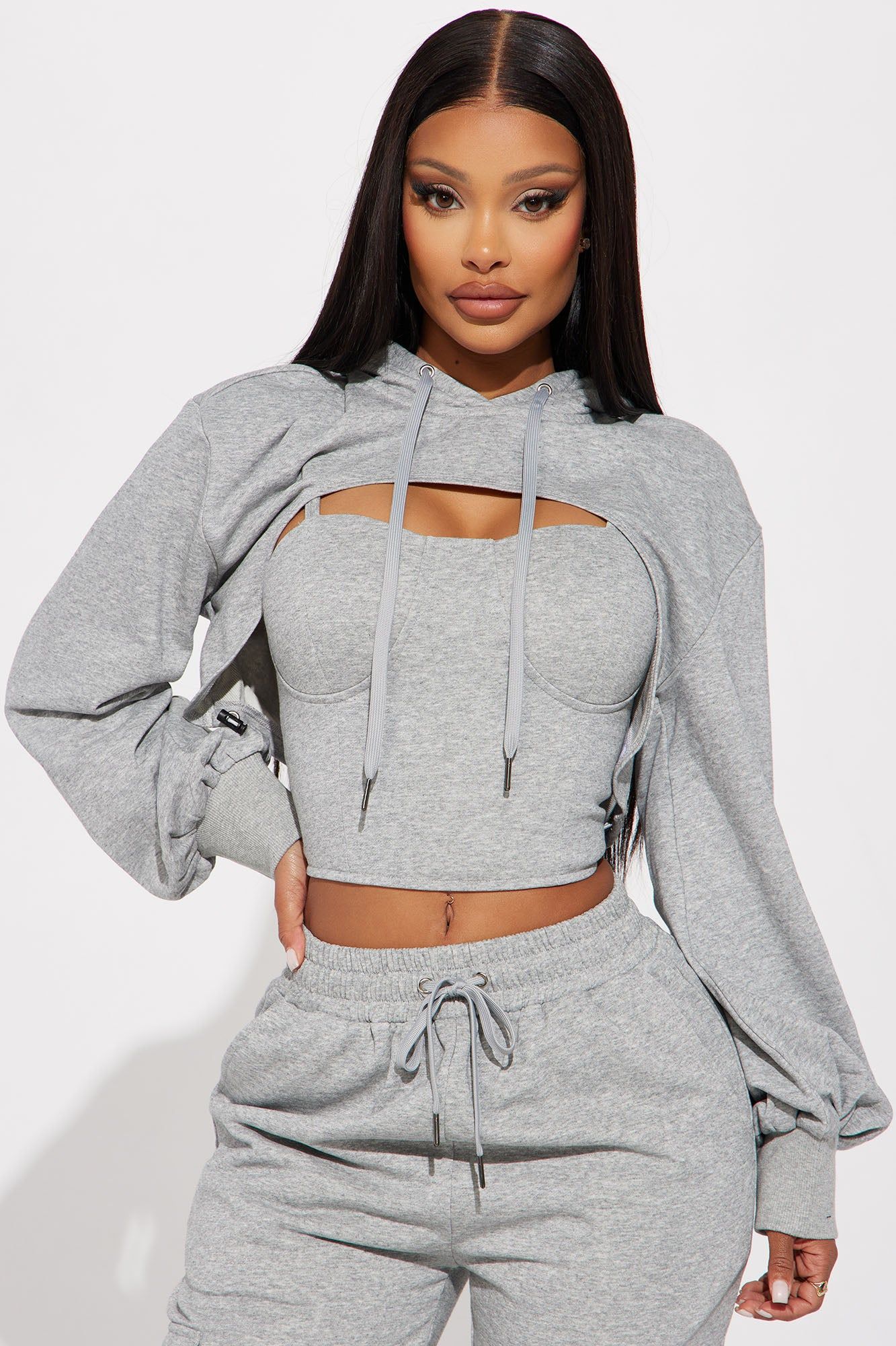 Never Blend In 3 Piece Pant Set - Grey sold by Fashion Nova product image thumbnail 2