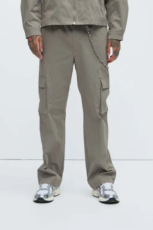 Bam Straight Pants - Grey sold by Fashion Nova