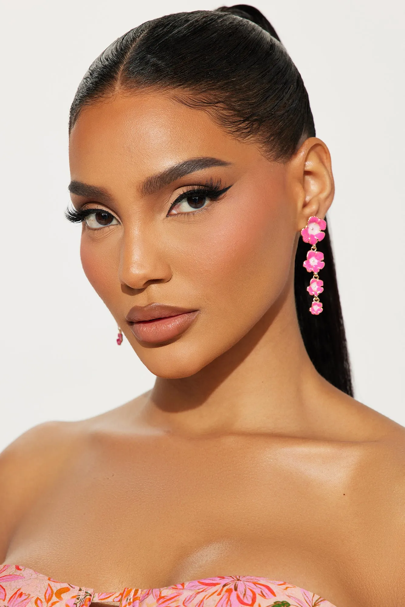 Luau Flower Earrings - Pink sold by Fashion Nova product image thumbnail 2