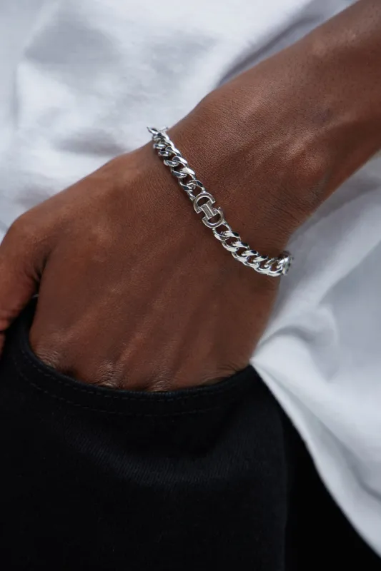 Even Money Bracelet - Silver/Black sold by Fashion Nova
