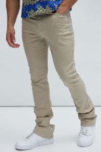 Drop Top Convertible Stacked Skinny Pants - Tan sold by Fashion Nova