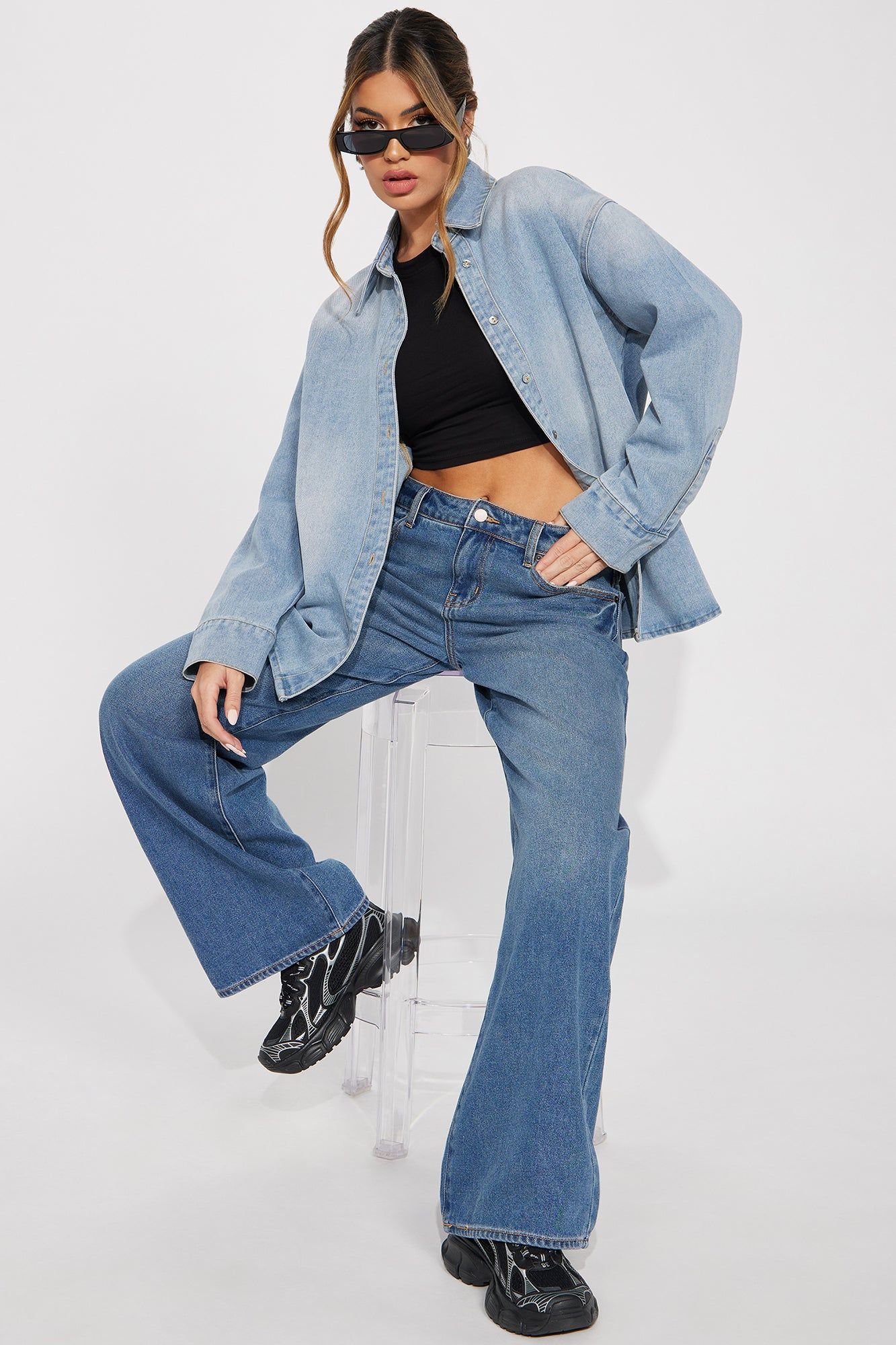 No Hard Feelings Denim Shirt - Light Wash sold by Fashion Nova product image thumbnail 2