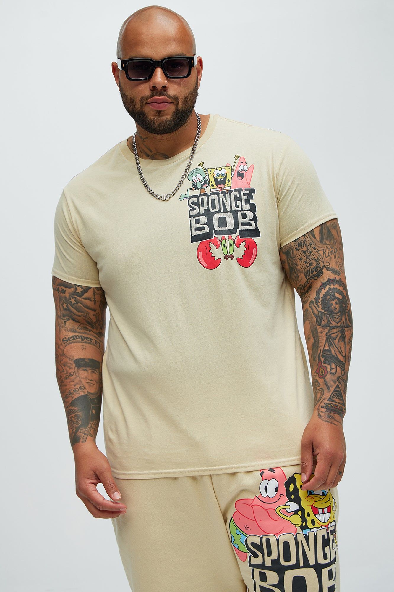 Spongebob Embroidery Gang Short Sleeve Tee - Sand sold by Fashion Nova product image thumbnail 5