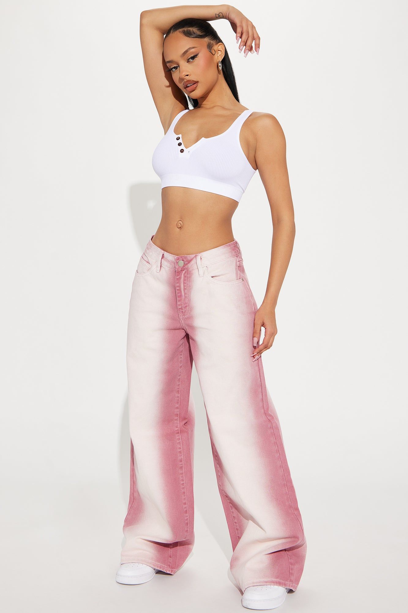 Get's Me Everytime Baggy Jeans - Pink sold by Fashion Nova