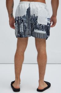 The City Here Swim Trunks - White sold by Fashion Nova