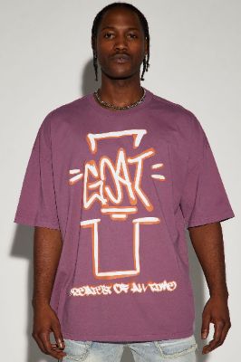 Goat Cross Oversized Short Sleeve Tee - Purple sold by Fashion Nova